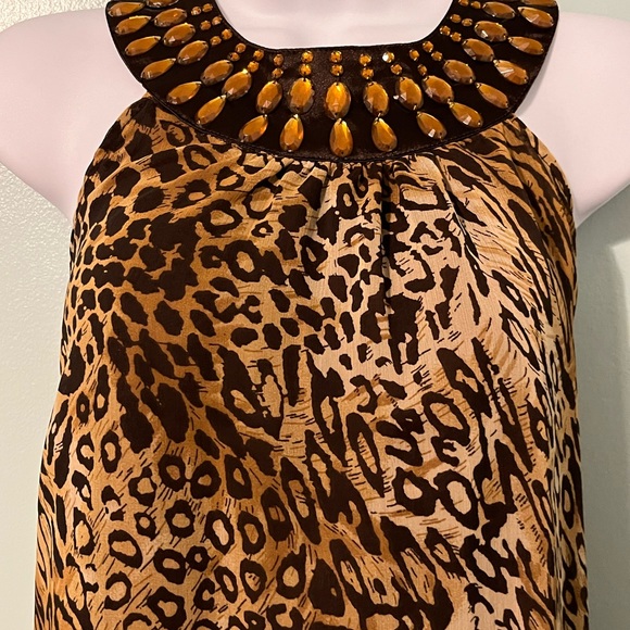 Ultra Pink Blouse Sleeveless Liner Animal Print Size Large - Picture 16 of 16